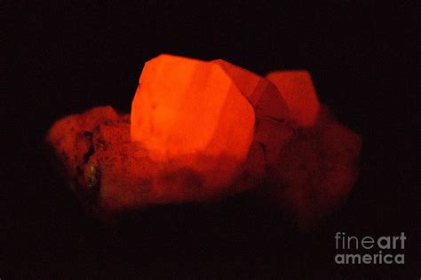 Phosphorescent Calcite Crystal 1 Photograph By Ted Kinsman Pixels