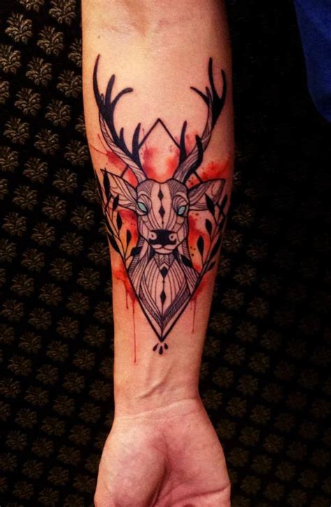 Watercolor + Deer Tattoo by beststyle on DeviantArt