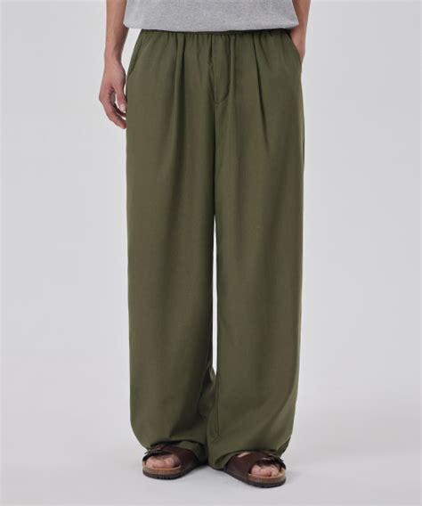 MUSINSA GLW Easy Linen Wide Pants Khaki