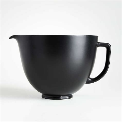 KitchenAid Stand Mixer Matte Black 5-Qt. Ceramic Mixing Bowl with Spout ...