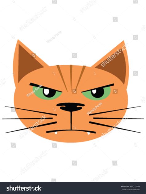 Angry Cat Stock Vector Royalty Free 357013409 Shutterstock