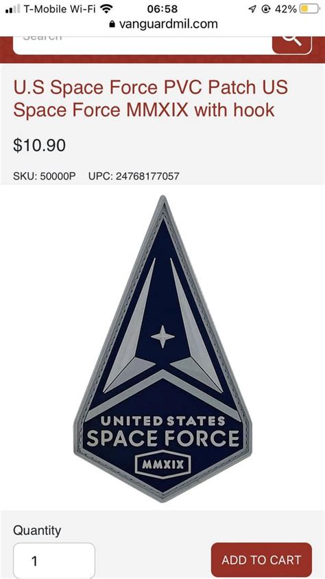 Ussf Patch Pvc Vs Cloth R Spaceforce