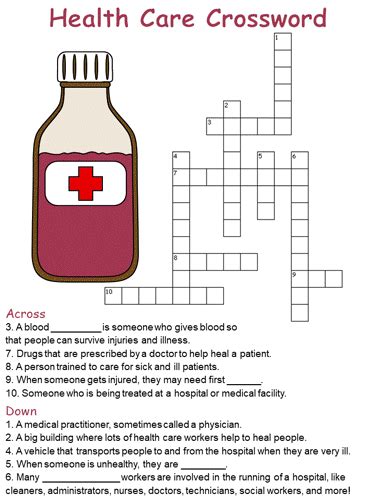 Health Science Crossword Puzzles With Answers