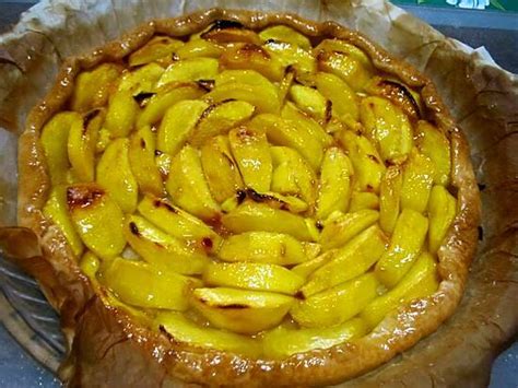 Recette De Tarte Aux Pêches Jaunes Nature Par Cuisinette