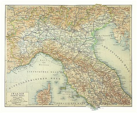 Map of northern Italy 1895 Our beautiful Wall Art and Photo Gifts ...