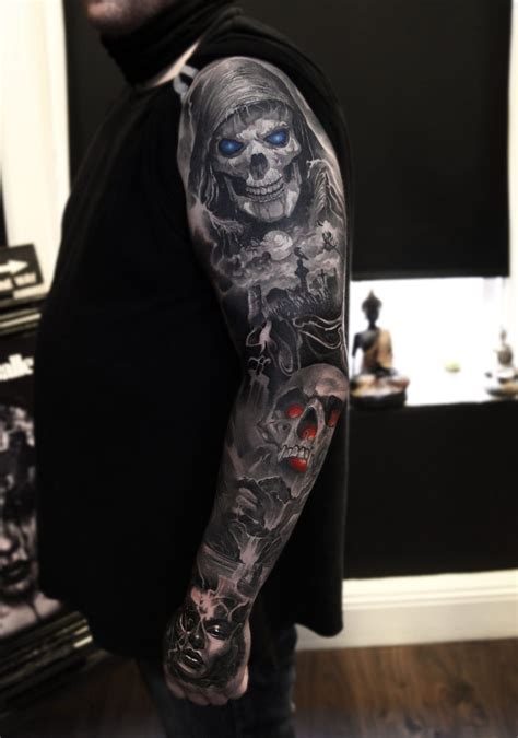 Pin By Liam Burke On Skull Sleeve Tattoos In 2022 Forearm Sleeve Tattoos Skull Sleeve Tattoos