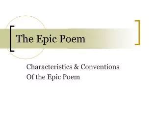 PPT The Odyssey Odysseus And The Epic Poem PowerPoint Presentation