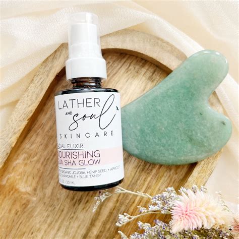 Gua Sha Glow Facial Oil Elixir Lather Soul Skincare Lather And