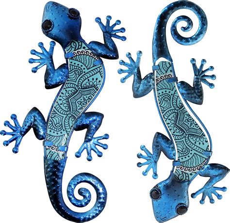 Amazon HONGLAND Gecko Wall Decor Lizard Metal Wall Art Garden