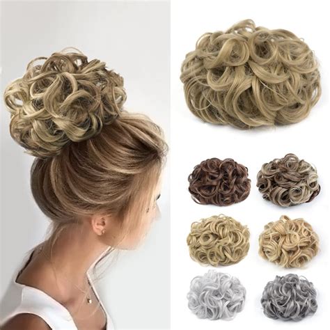 Amazon Kgbfass Messy Bun Hair Piece Curly Scrunchie Chignon