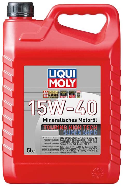 Huile Moteur Nfz Liqui Moly Touring High Tech Shpd W Bidon L