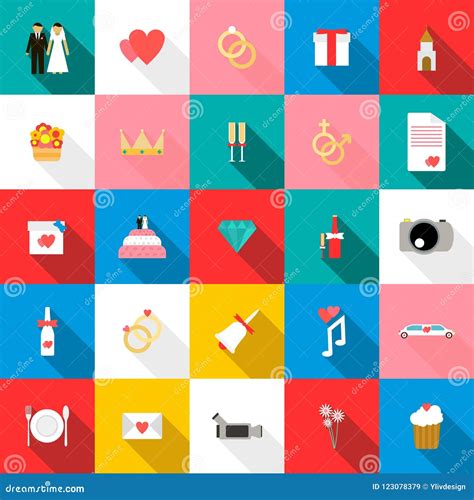 Iconos Del Vector De La Boda Fijados Stock De Ilustraci N Ilustraci N