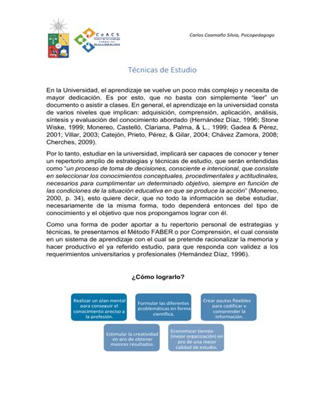 T Cnicas De Estudio Pdf 3316 Kb