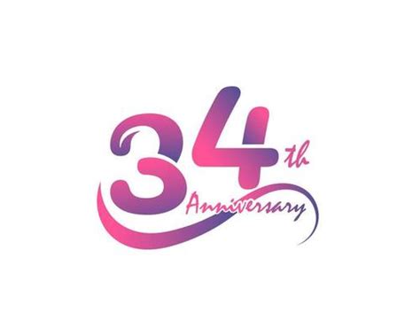 34th Anniversary Vector Art, Icons, and Graphics for Free Download