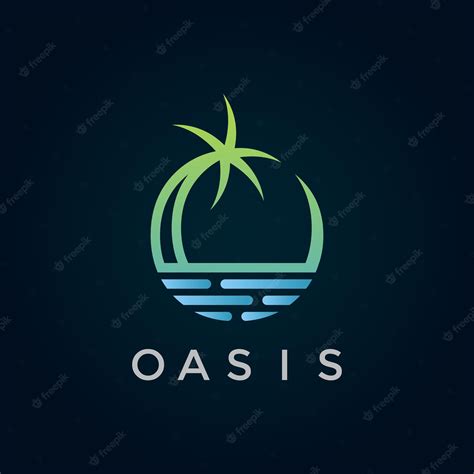 Premium Vector | Modern oasis flat logo illustration design