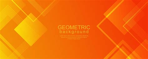 Minimal Geometric Background With Dynamic Square Design In Orange