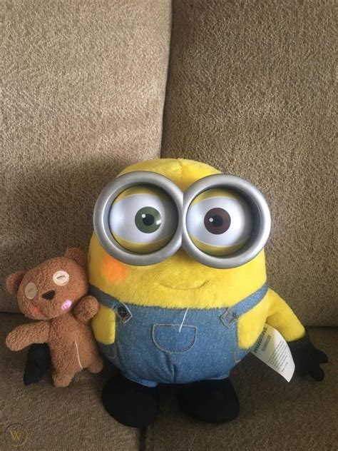 Minions Movie Minion Bob With Teddy Bear Talks With Glowing Cheeks 10 ...