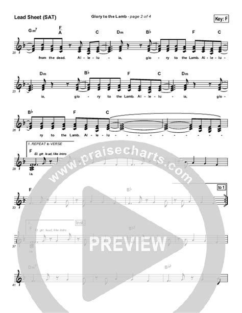 Glory To The Lamb Sheet Music PDF (Maranatha Singers) - PraiseCharts