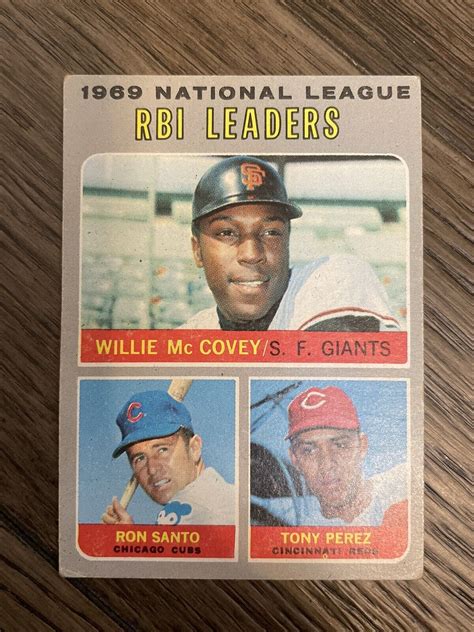 Topps Nl Rbi Leaders Willie Mccovey Ron Santo Tony Perez Card