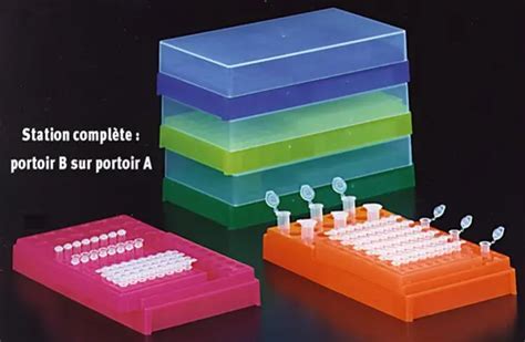 Portoirs Multi Tubes 5 Coloris Assortis Pour Stockage De Microtubes 0