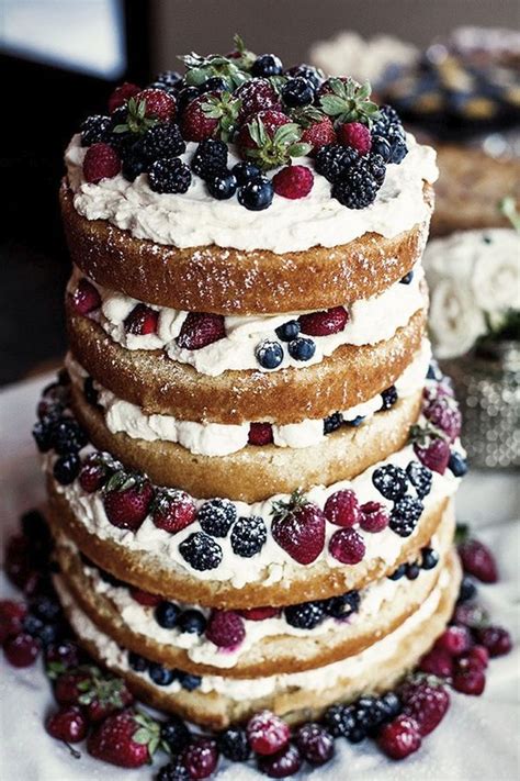 Yummy Rustic Berry Wedding Cakes Deer Pearl Flowers