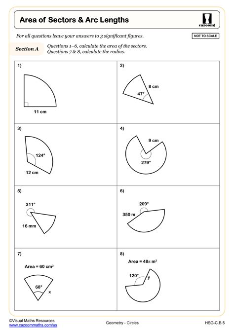 DOMINA El CÁLCULO: Arc Length & Sector Area - WORKSHEET