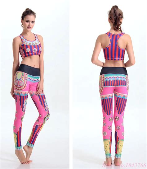 Women S Yoga Suit Abstract Painting Fitness Gym Running Set Sexy Slim