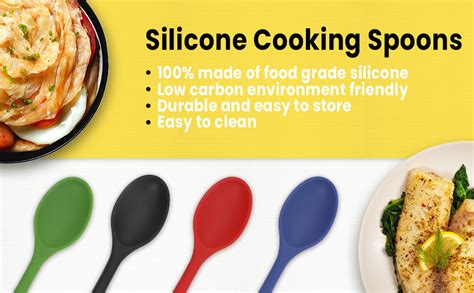 Amazon Pcs Large Silicone Spoons For Cooking Nonstick Heat