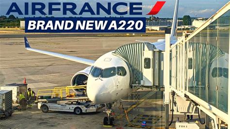 Air France Brand New Airbus A220 300 Economy Milan Paris Youtube