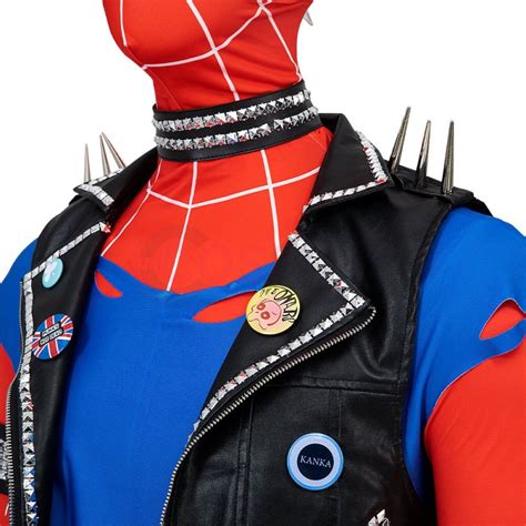 Spider-Punk Cosplay Suit Spiderman Across The Spider Verse Halloween Costumes - CosSuits