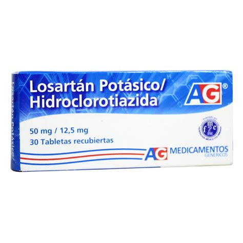 Losartan 50 Mghct 125 Mg 30 Tabletas Ag Farmaprime