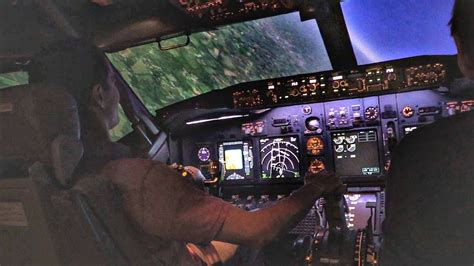 Boeing 737 Full Motion Flight Simulator Takeoff And Steep Turns