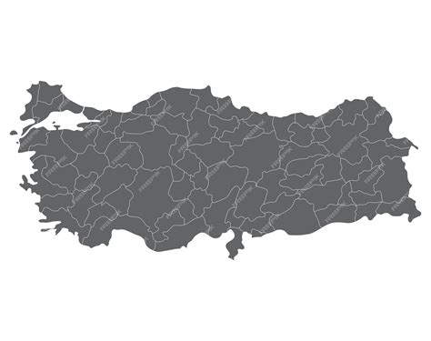 Premium Vector | Turkey map with administrative provinces Map of Turkey