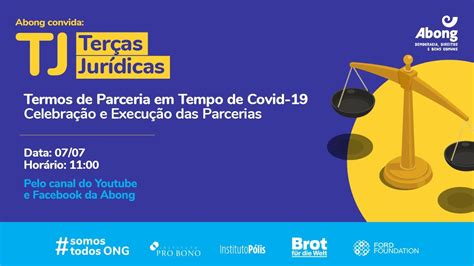 Terças Jurídicas Termos de Parceria em Tempo de Covid 19 Celebração e