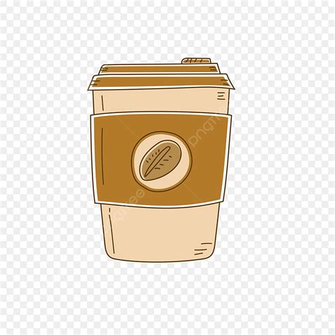 Takeaway Coffee Cups Vector Art Png Hand Drawn Takeaway Coffee Cup