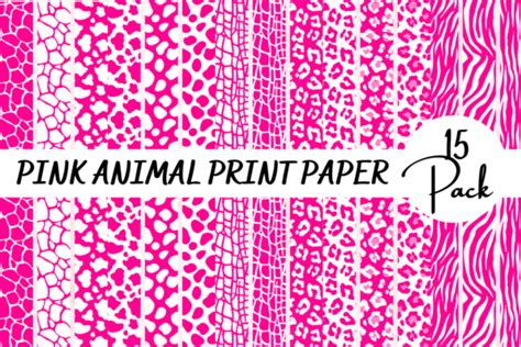 Pink Animal Print Pattern Digital Paper Graphic by mqdesignsdigital ...