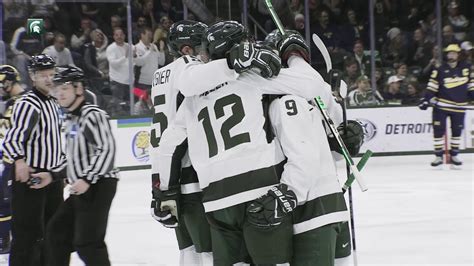 Michigan State Vs Michigan Cinematic Highlight Hockey Youtube