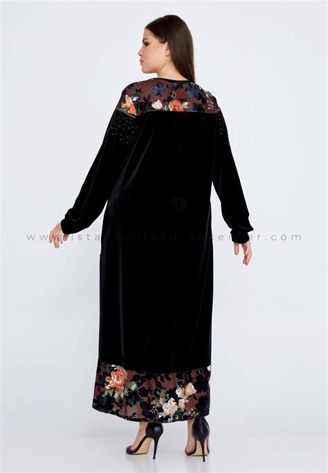 Aria Long Sleeve Midi Velvet Column Plus Size Black Casual Dress Aot