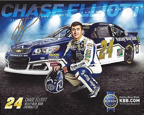 Autographed 2016 Chase Elliott 24 Kelley Blue Book Kbb Racing