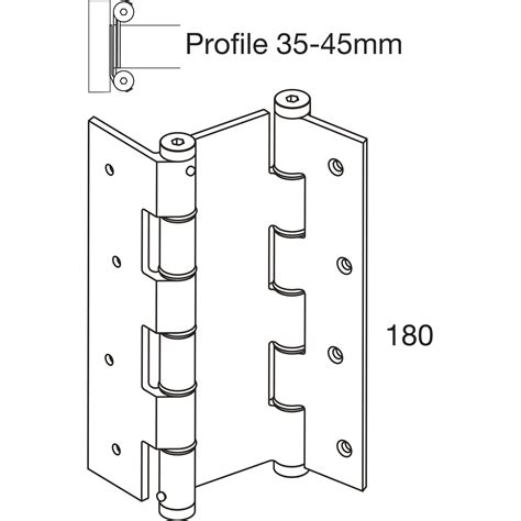 Pendeltürband doppelt wirkend DAW A180 Rollen ø 16mm Höhe 180mm silber