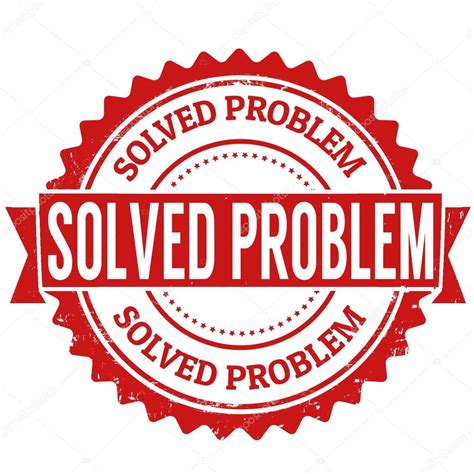 Solved Problem Stamp Stock Vector Image By Roxanabalint