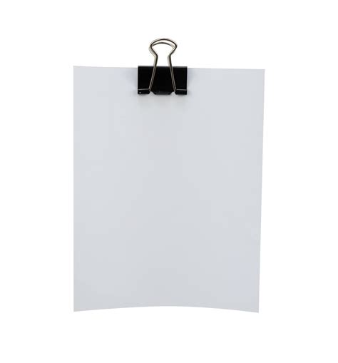 Blank White Paper With Binder 21496473 Png