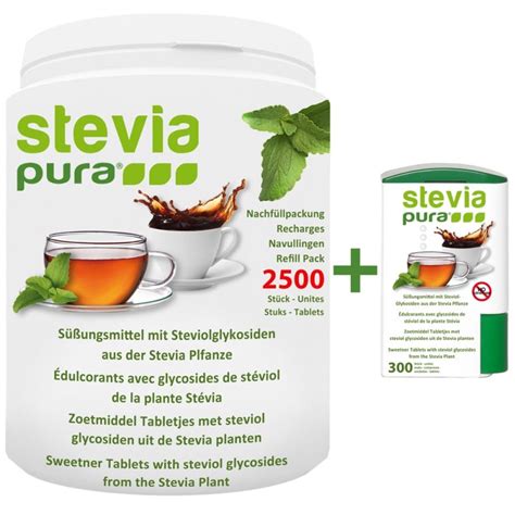 2 800 Compresse Di Stevia Ricarica Dispenser Stevia Pura Stev