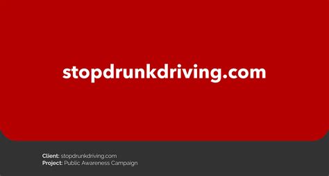 Drunk Driving Public Awareness Campaign on Behance