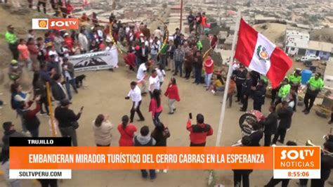 Trujillo embanderan mirador turístico del cerro Cabras en La Esperanza