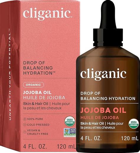 Cliganic Organic Jojoba Oil 100 Pure 4oz Moisturizing