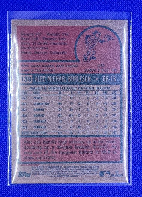 Alec Burleson 2024 Topps Heritage 139 St Louis Cardinals EBay