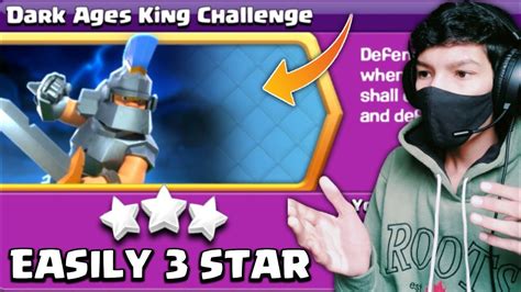 Easiest Way To Get 3 Star In Dark Ages King Challenge Clash Of Clans Youtube