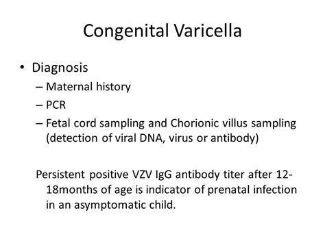 Congenital Varicella