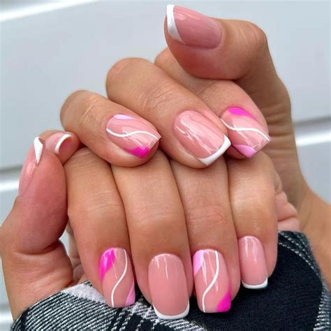 Pink And White Gel Nail Designs